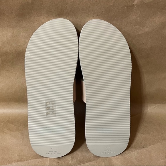 Rag & Bone | Parker Slide Sandals Sheep Nappa Leather Two Strap Stone Size 9.5 - Picture 14 of 16